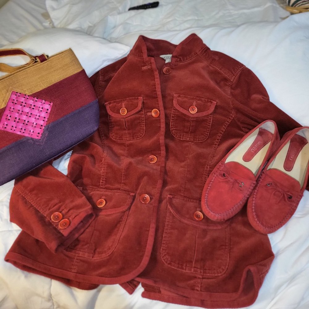 Llbean Corduroy Jacket Rust Color - image 7